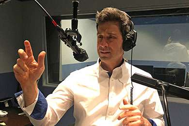 Voice actor in studio