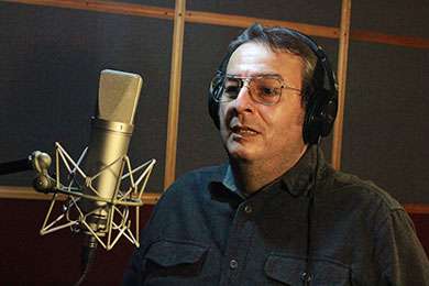 Voice actor in studio