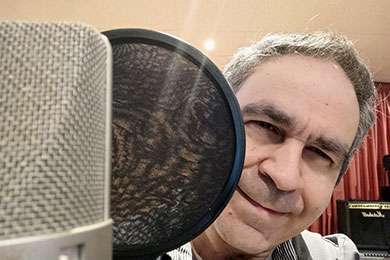 Voice actor in studio