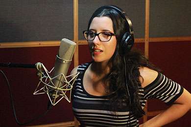 Voice actor in studio